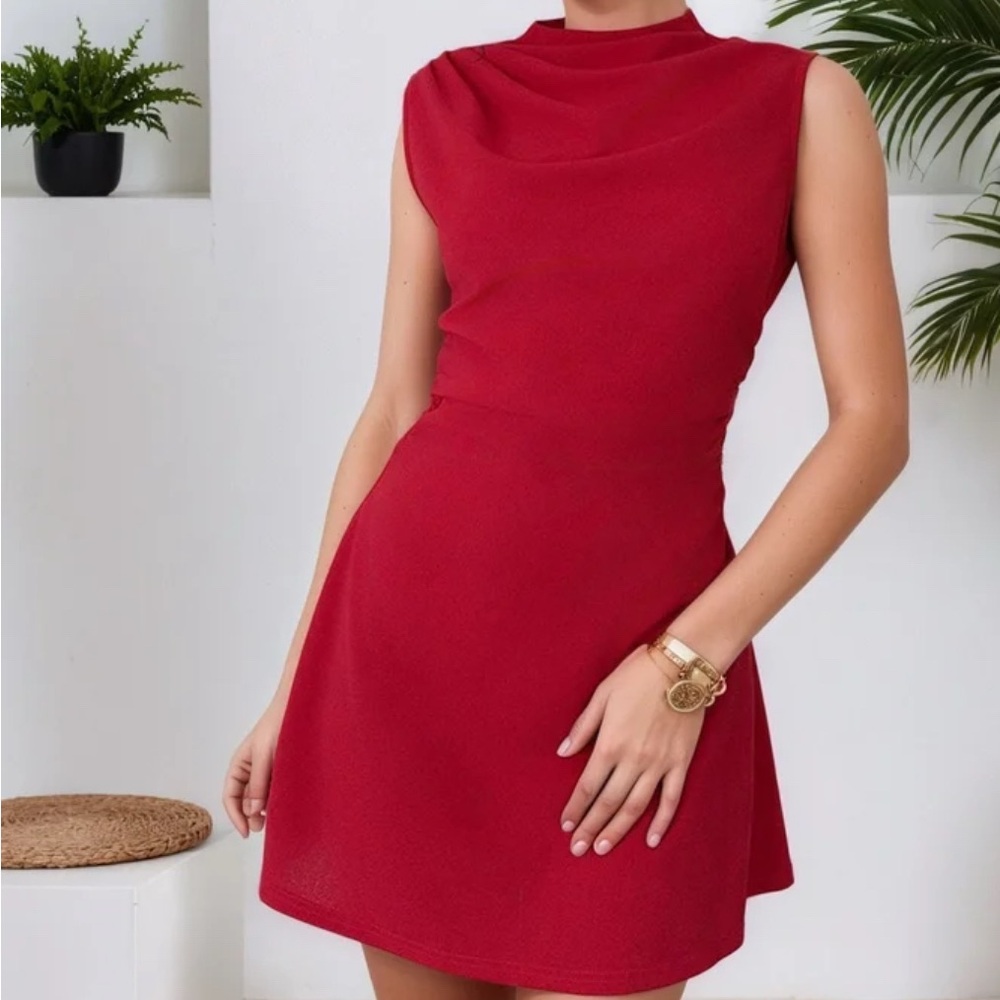 SHEIN Chic Red Mini Dress
